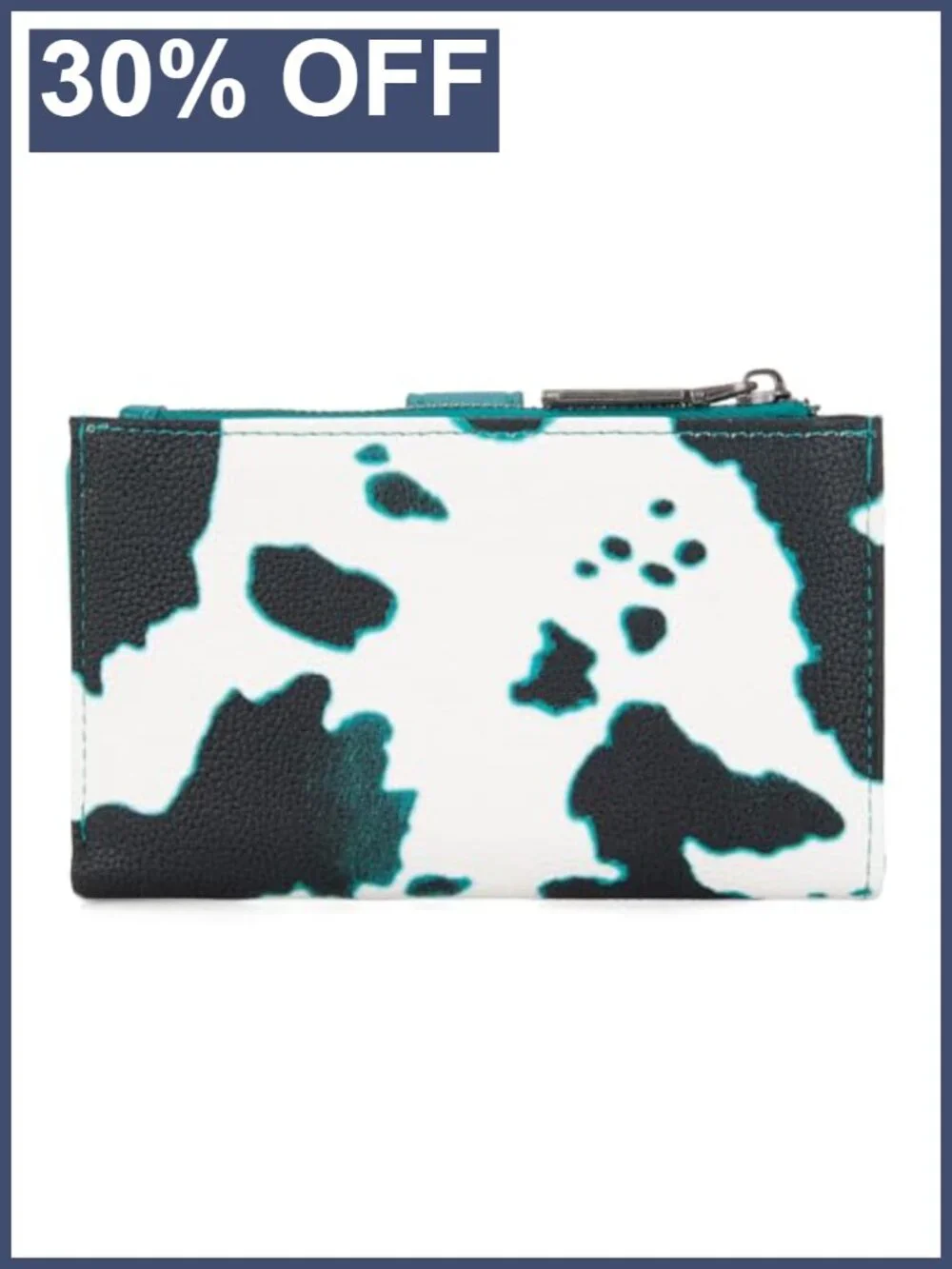 Wrangler Women's Bifold Wallet Vegan Leather Card Holder with Zipper and ID